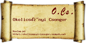 Okolicsányi Csongor névjegykártya