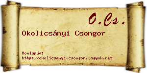 Okolicsányi Csongor névjegykártya