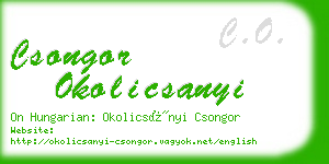 csongor okolicsanyi business card